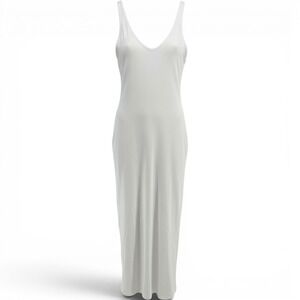 Nili Lotan Dress Womens L Stevie Dress White Halter V-Neck Maxi NEW
